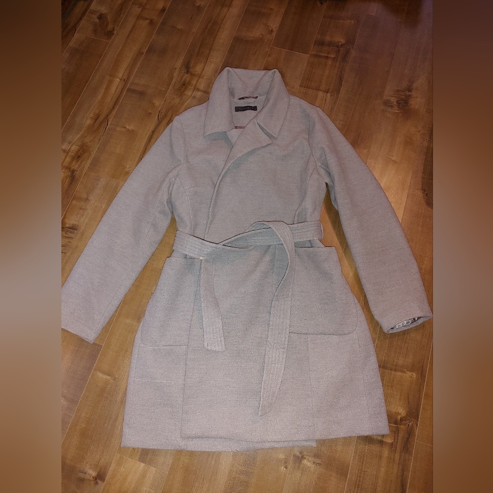 Suzy Shier tie up dress coat Sz small